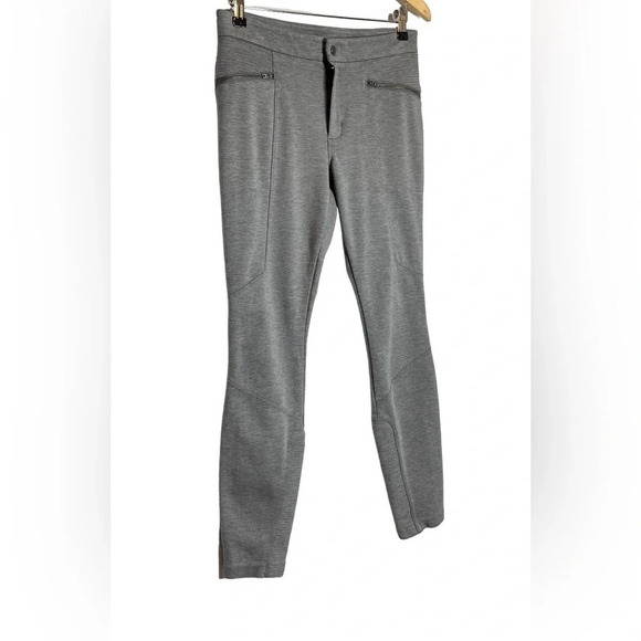 Athleta | Ponte Moto 2.0 Travel Pants Snap Button Zip Stretch Zip Pockets - Picture 3 of 8